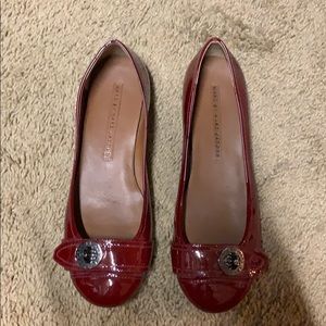 Marc by Marc Jacobs berry patent leather flats